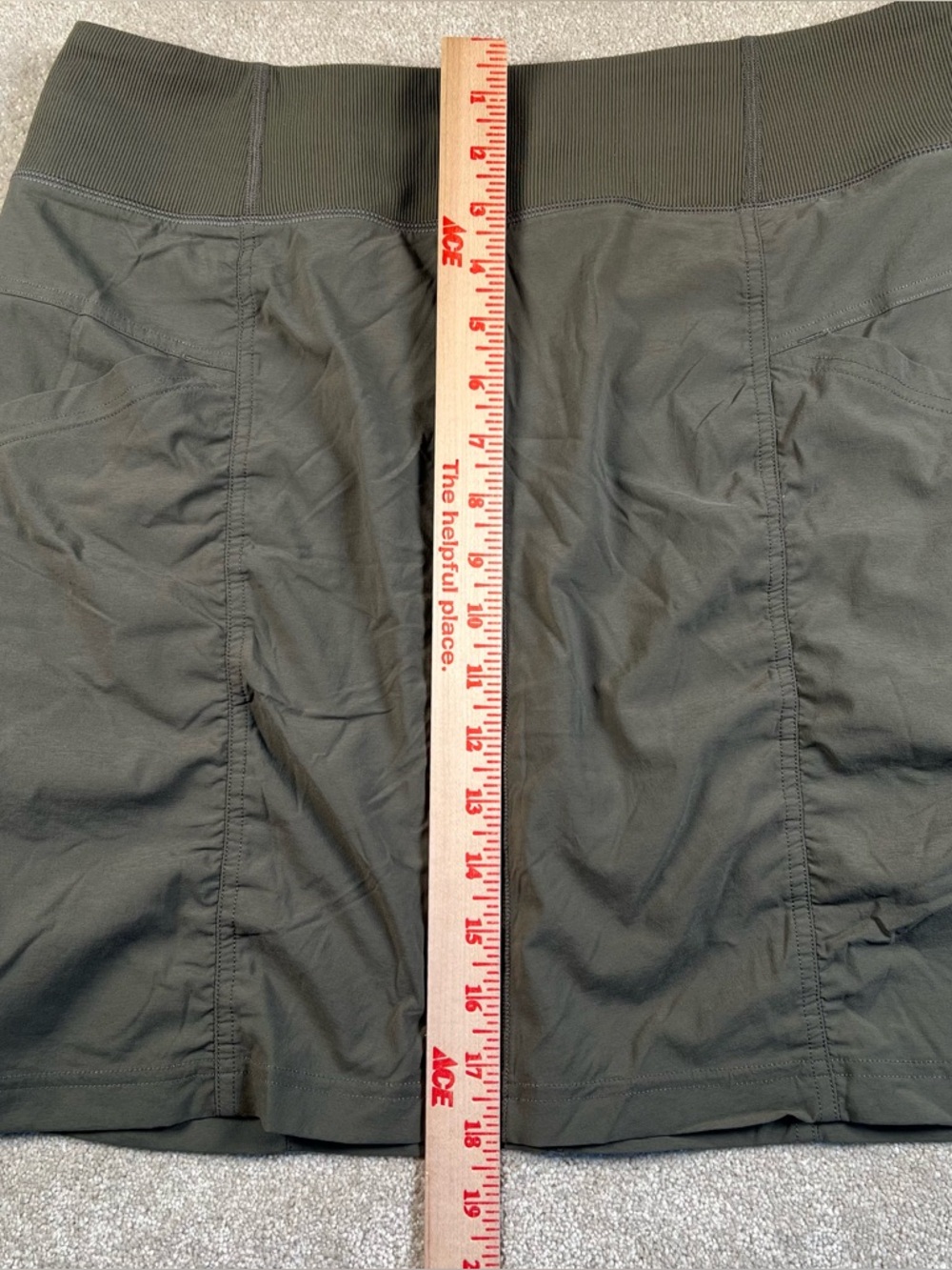 PrAna Green Skirt Athletic Pull On Shorts Pockets Athleisure Summer Women's Lg - Picture 12 of 12